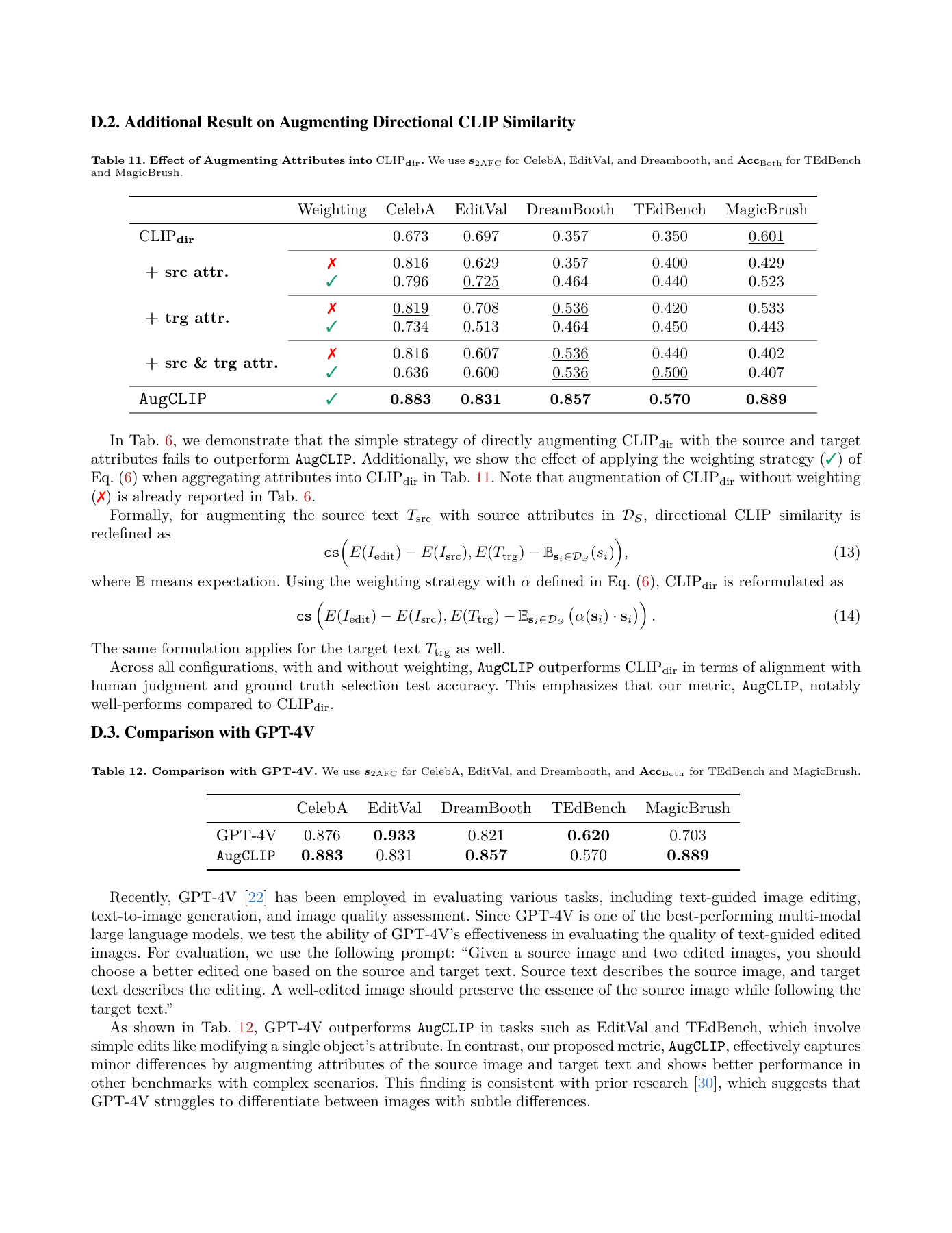 官方补充表12:GPT-4V在EditVal和TEdBench反胜
